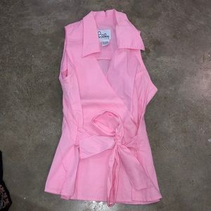 EUC Lilly Pulitzer Pink Wrap Top!